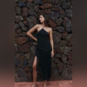 Zara fringe halter top